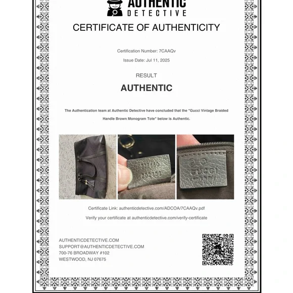 Gucci Chocolate Denim Monogram Tote Bag W/Braided Handles and Tassels - Picture 15 of 15